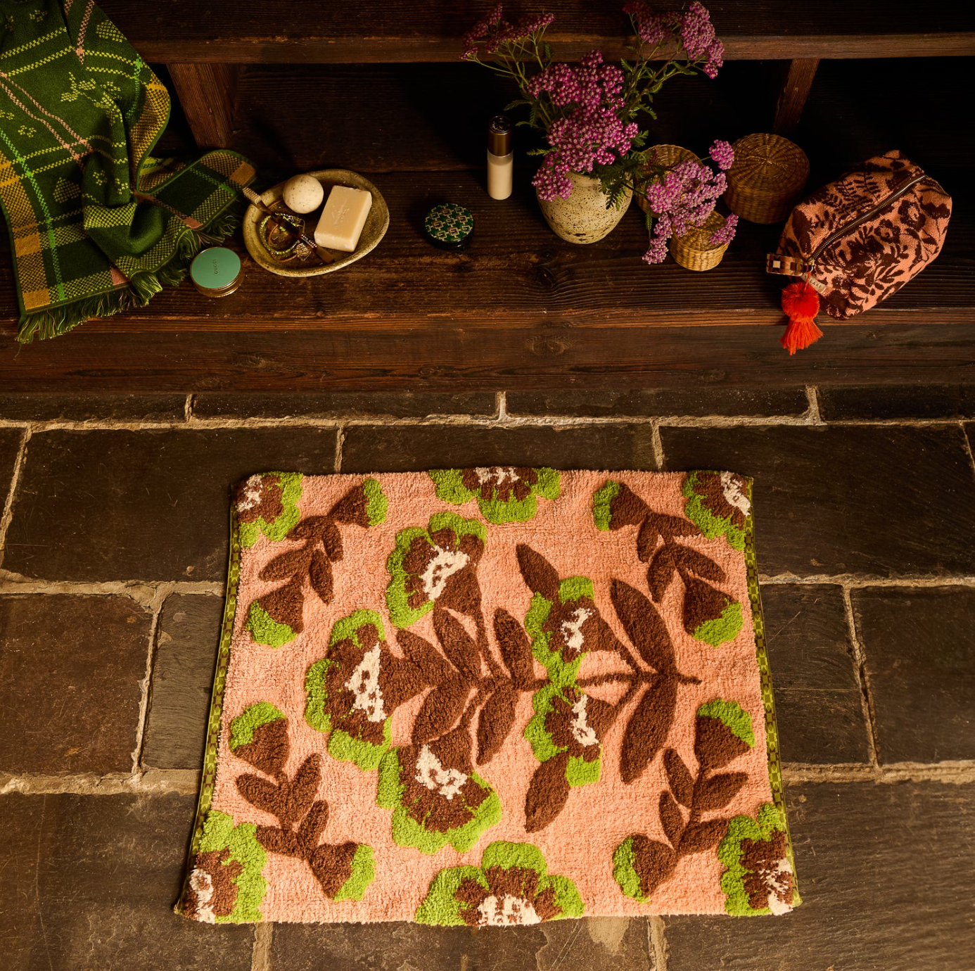 Winona Bath Mat - Carnelian