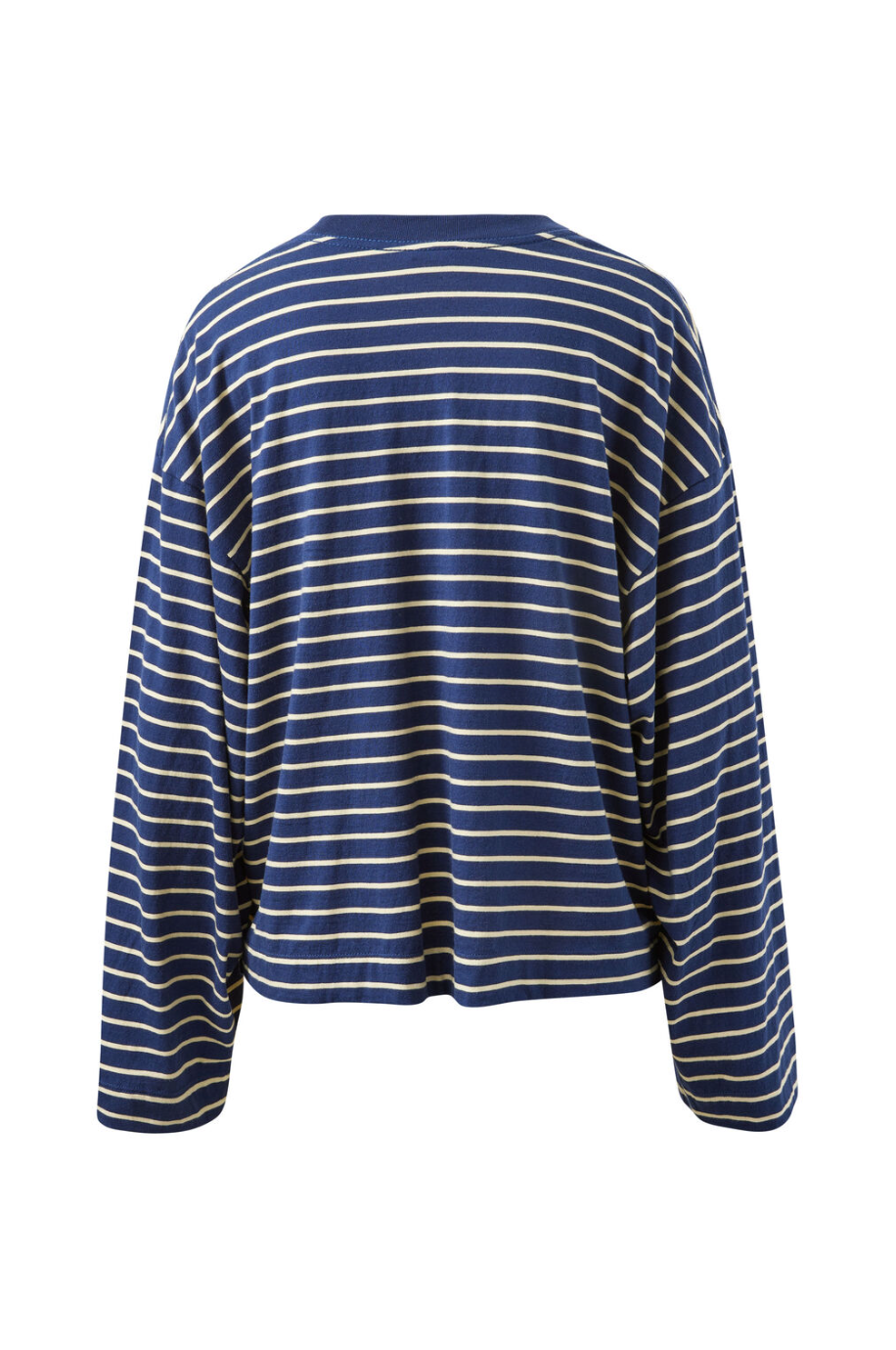 Beau Long Sleeve Slouchy Tee - Heritage Navy/Marshmallow Stripe
