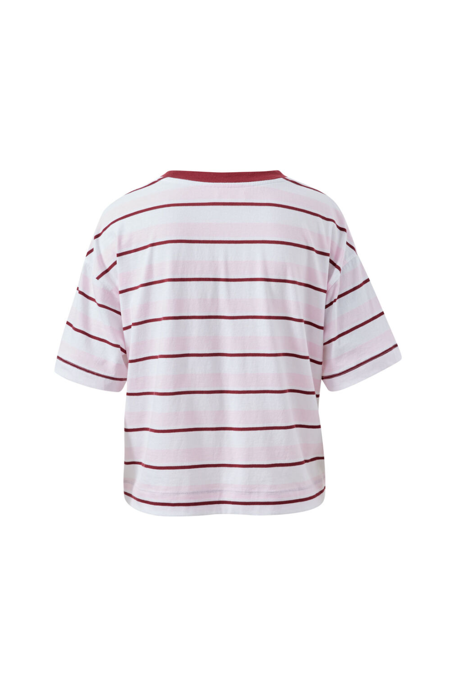 Brea Boxy Tee - Sunfaded Pink/Mulburry Stripe
