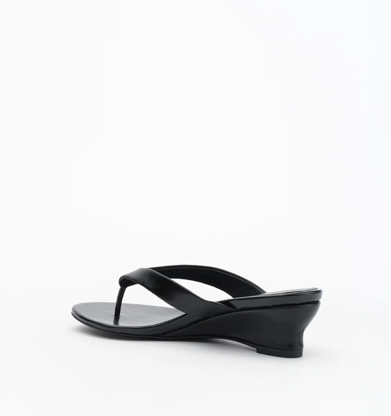 Jilly Slides - Black Oily Crinkle Leather