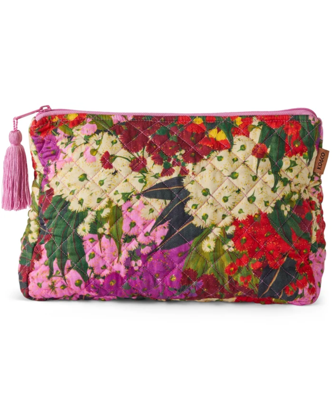 Australian Bush Blossom Quilted Cotton Toiletries Purse