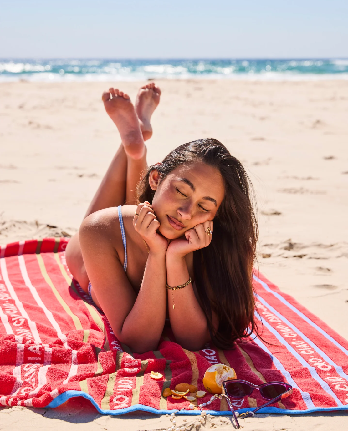 Ciao Stripe Terry Beach Towel
