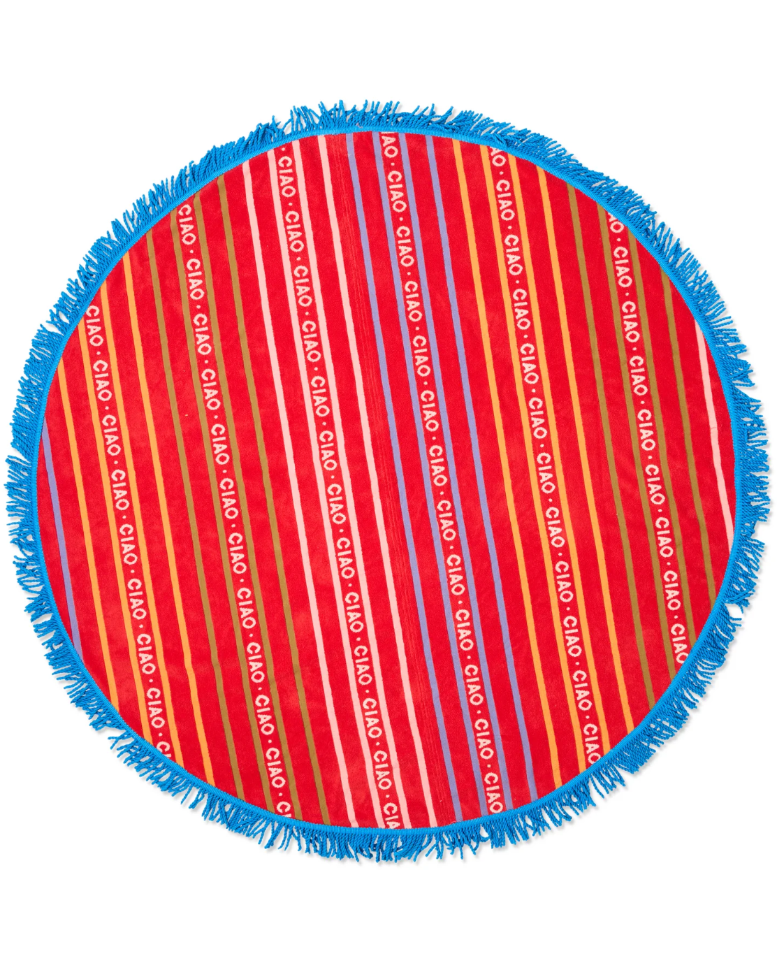 Ciao Stripe Terry Round Beach Towel