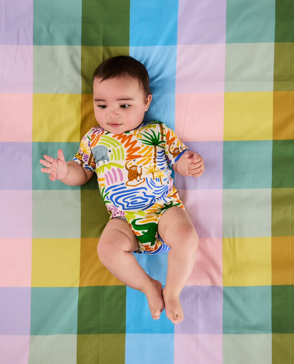 Savannah Organic Short Sleeve Romper - Various Sizes