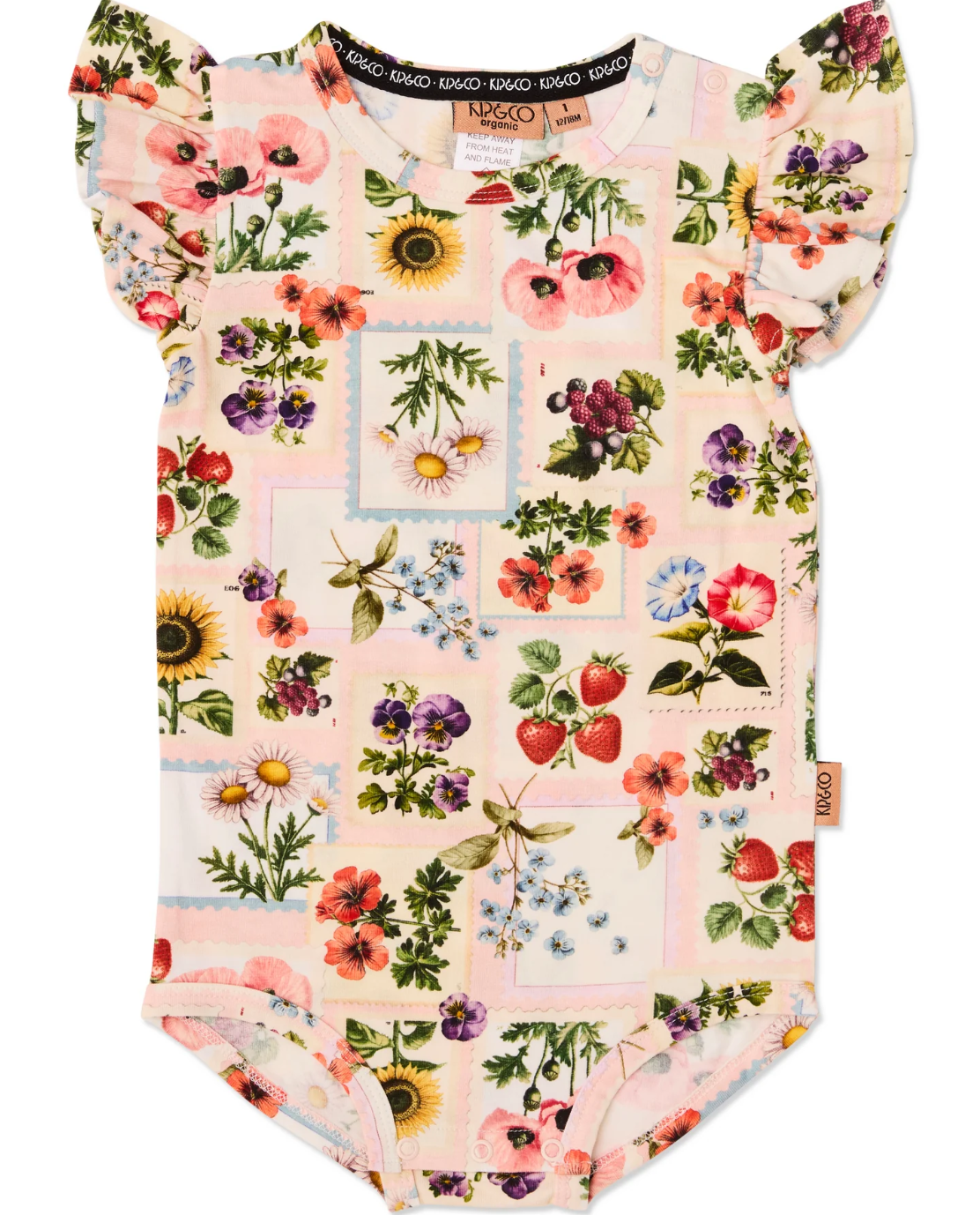 Sweet Life Organic Short Sleeve Frill Romper - Various Sizes