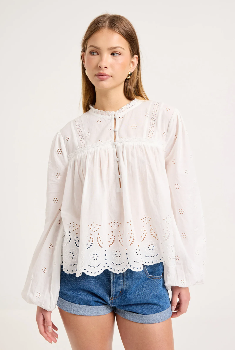 Darling Voile Blouse - White
