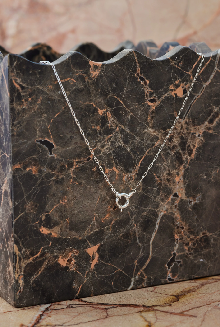 Sailor Clasp Silver Necklace