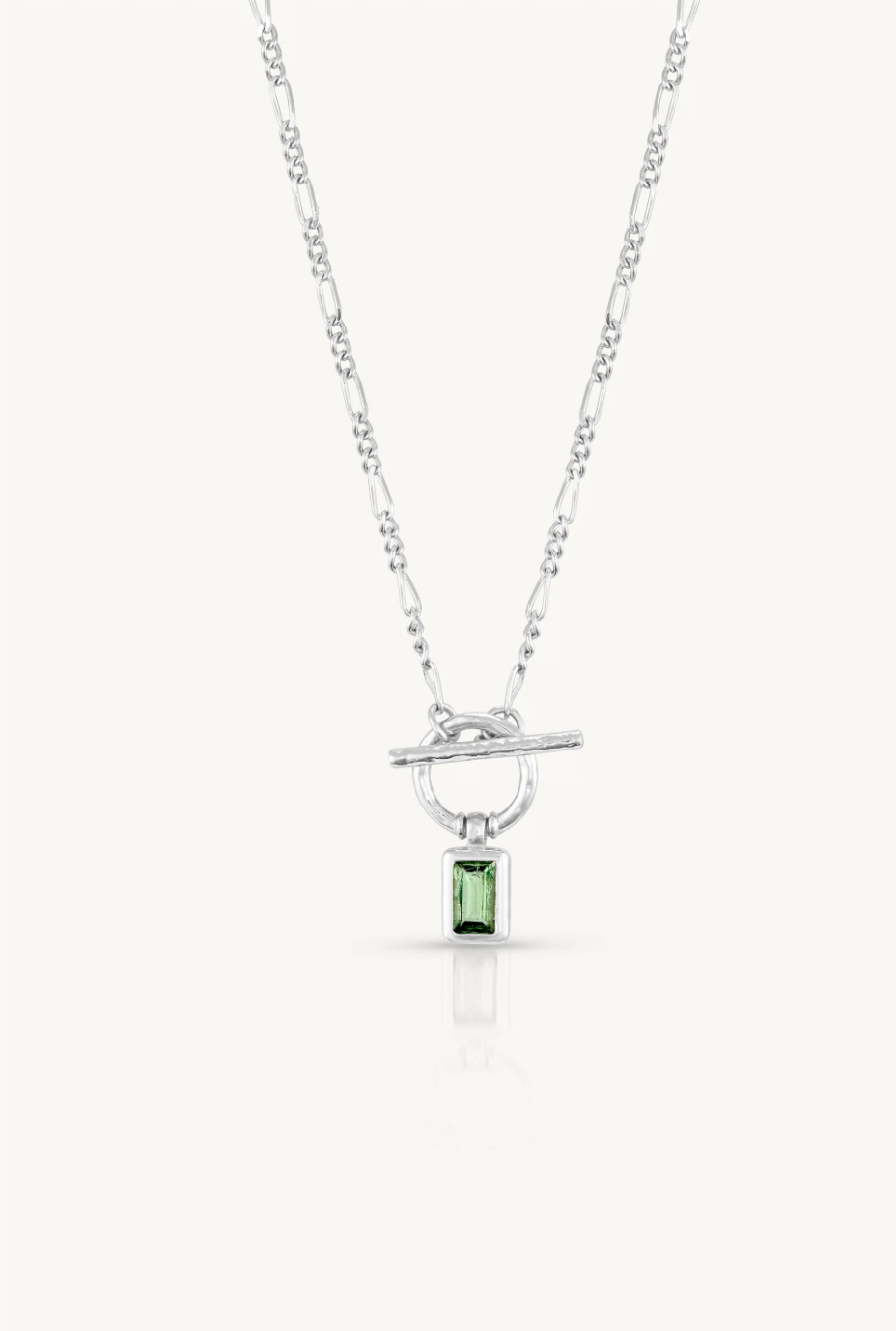 Apatite Silver Toggle Necklace
