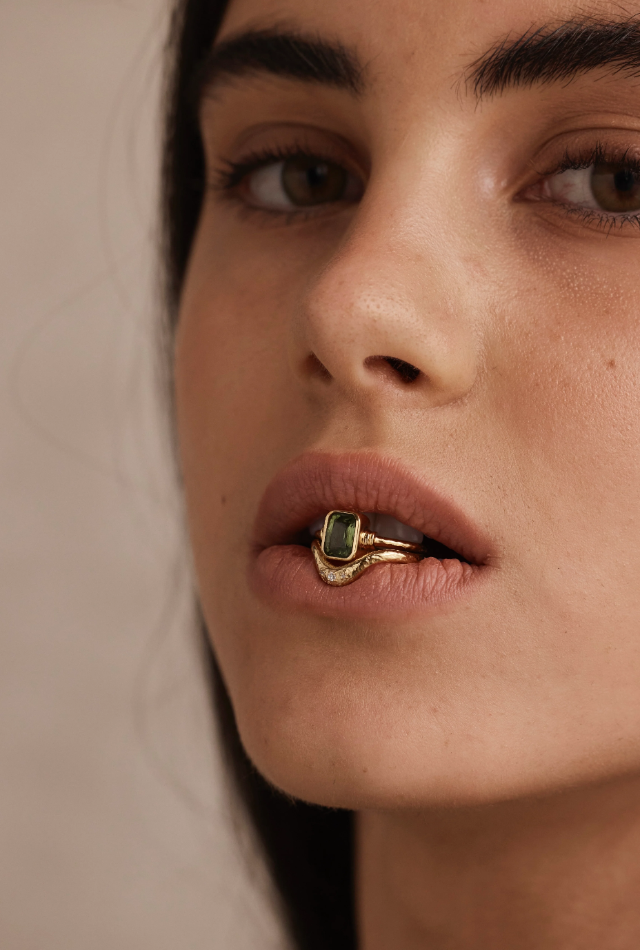 Romy Apatite Gold Stacker