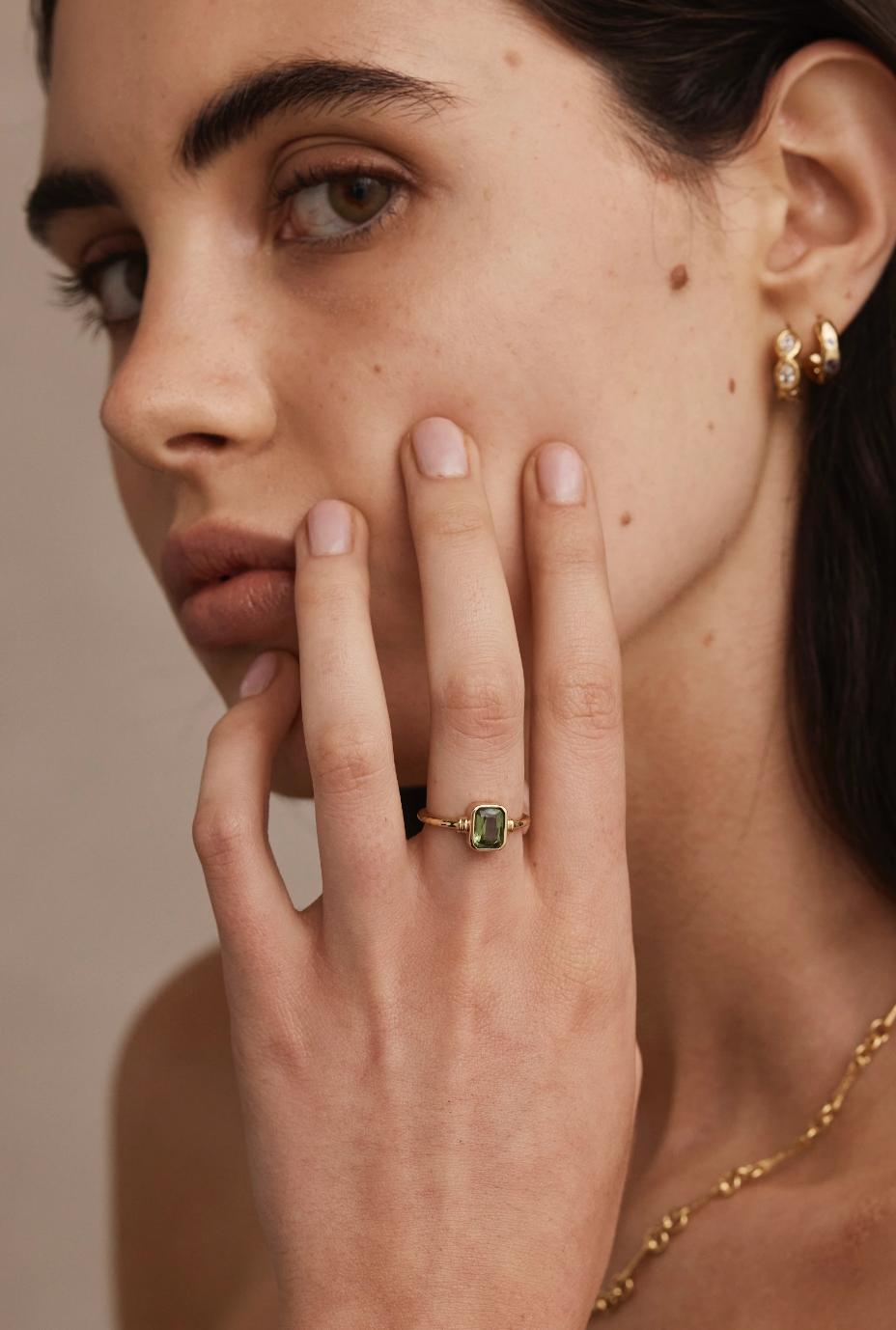 Romy Apatite Gold Stacker