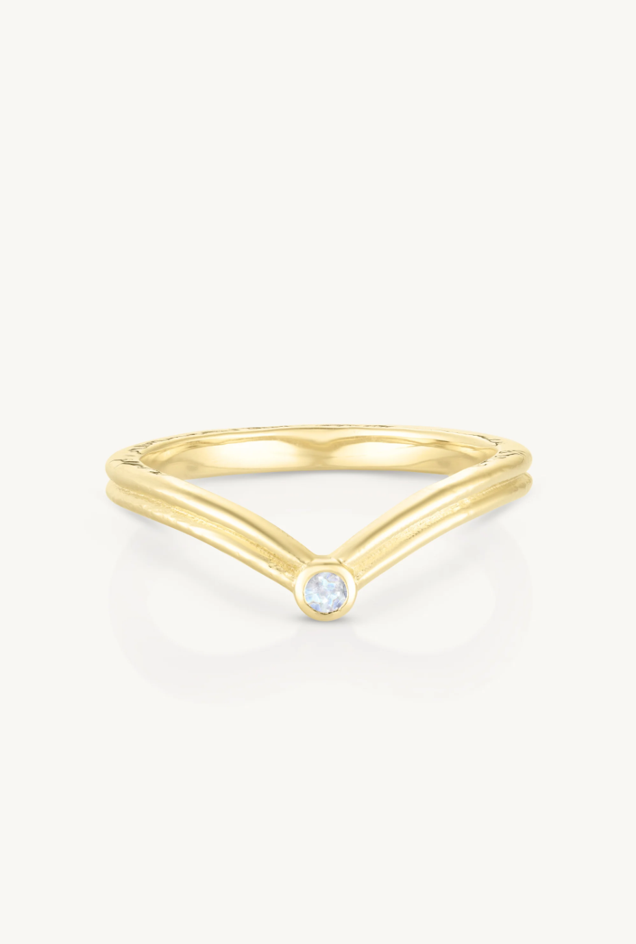 Crown Gold Stacking Ring