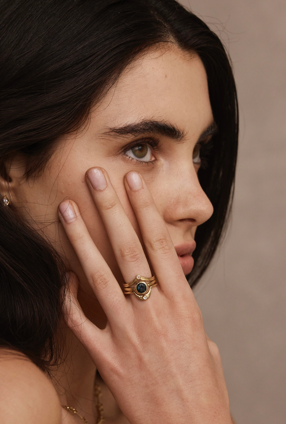 Crown Gold Stacking Ring