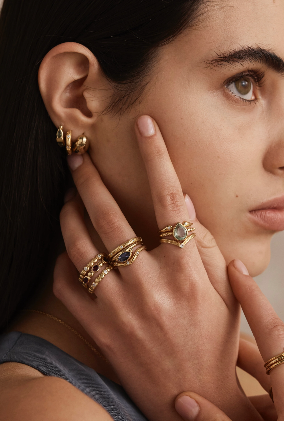 Crown Gold Stacking Ring