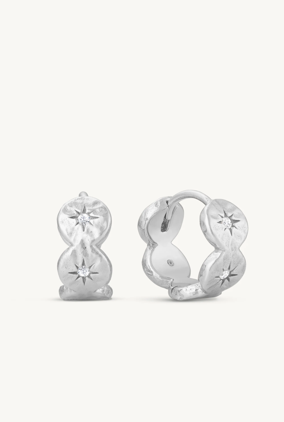 Ètoile Silver Hoops