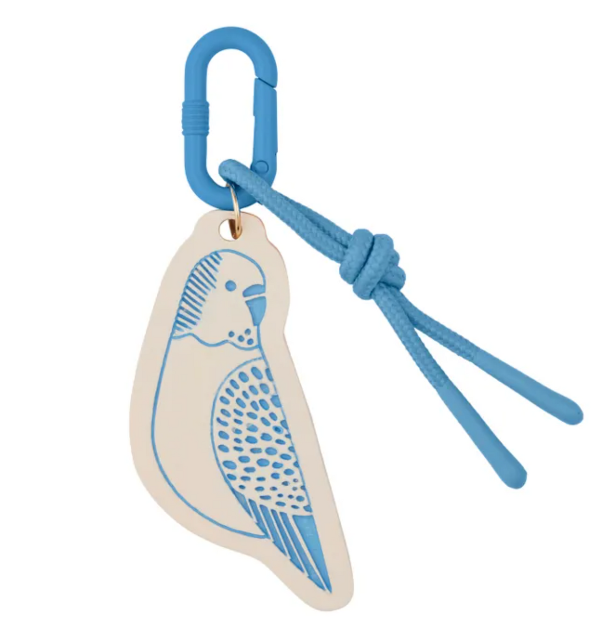 Kylie Resin Key Ring - Cream/Blue