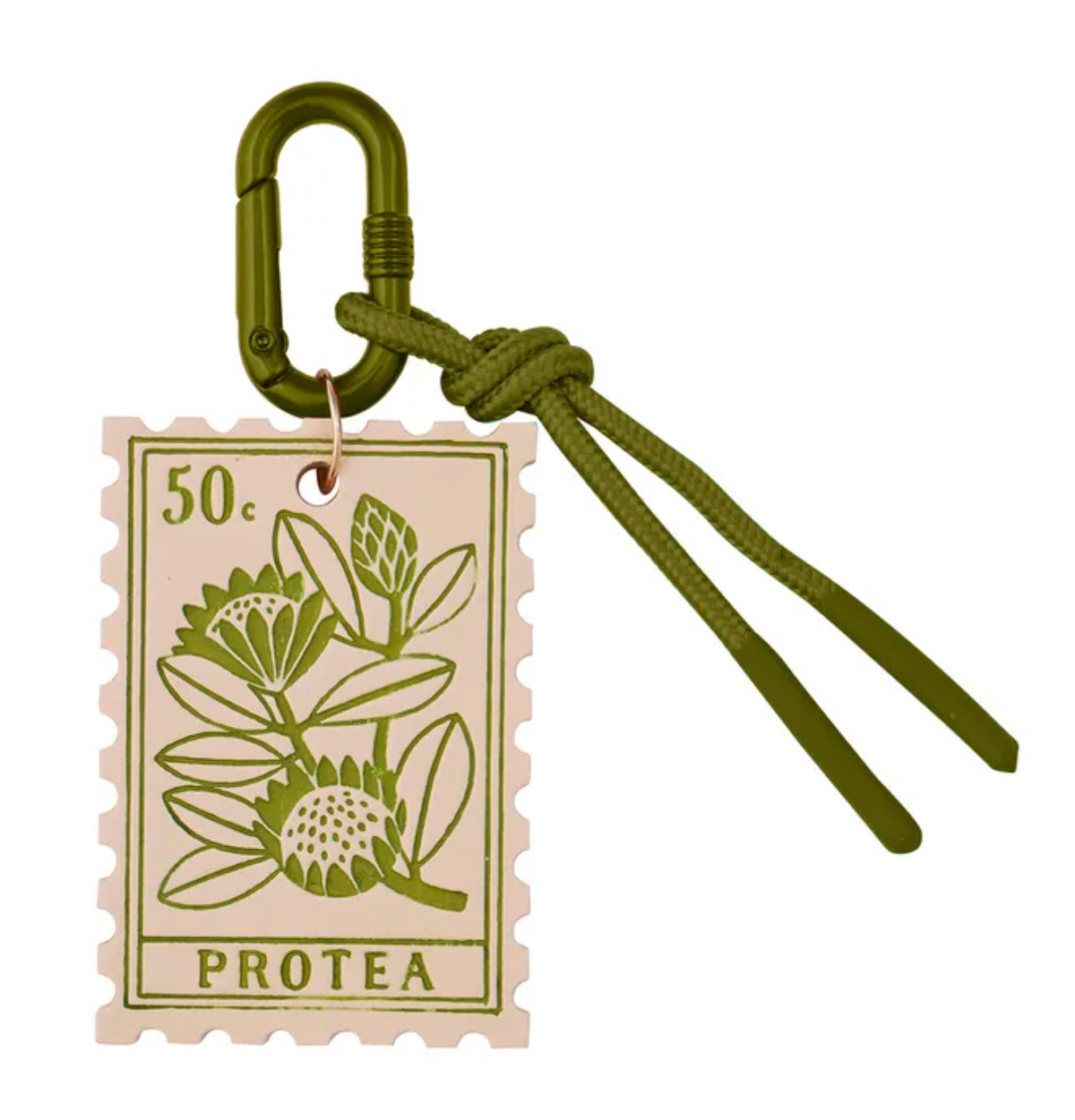 Kirra Resin Key Ring - Olive/Nude