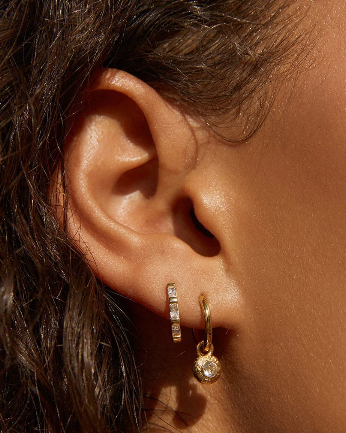 Crushed Birthstone Earrings - September Sapphire