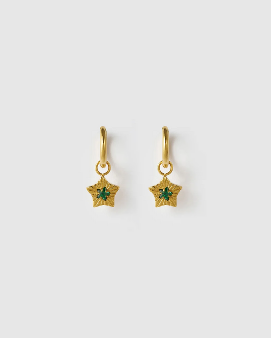 Goldie Earrings - Emerald