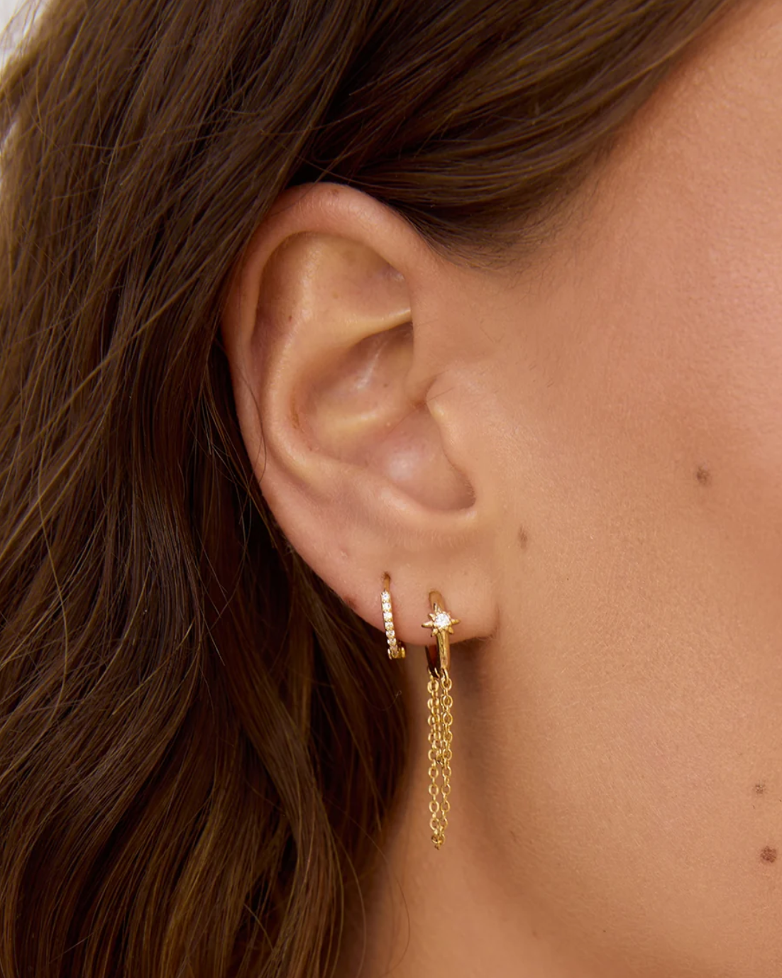 Kenzie Chain Earrings - Gold