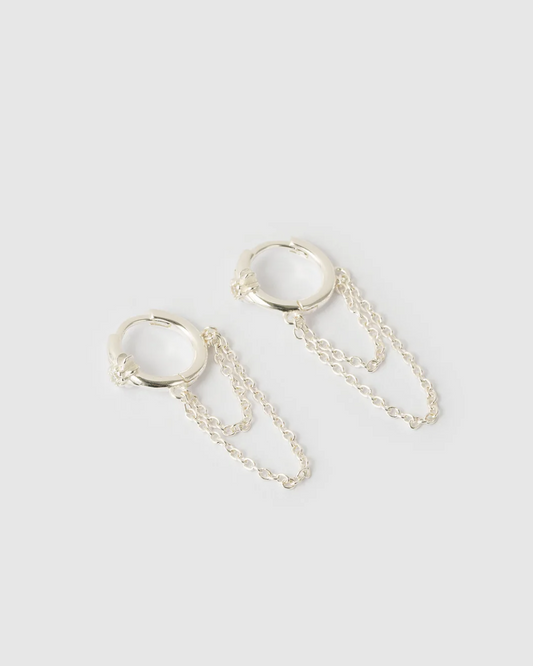 Kenzie Chain Earrings - Silver