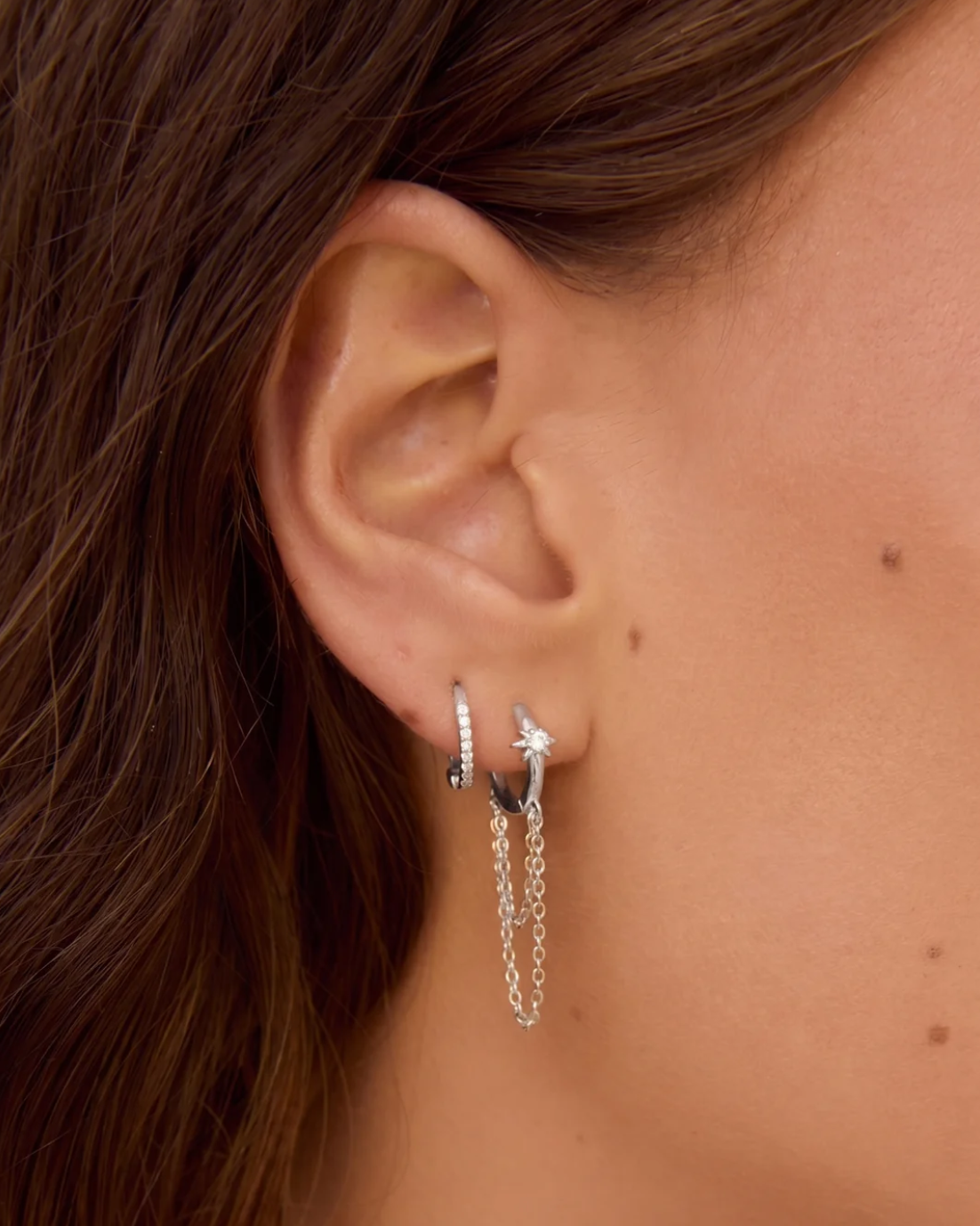 Kenzie Chain Earrings - Silver