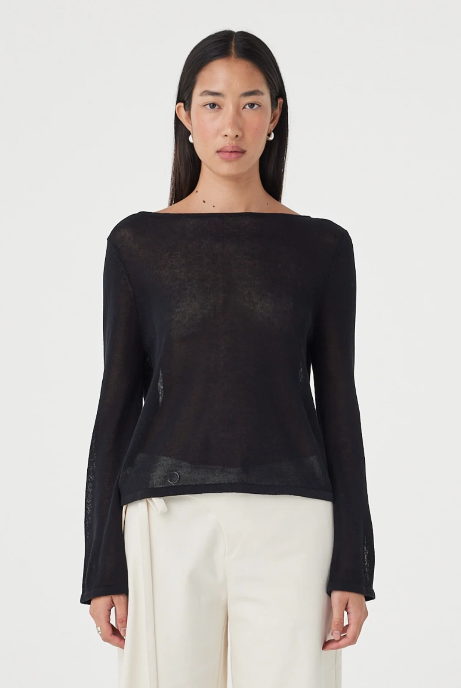 Nia Longsleeve Top - Black