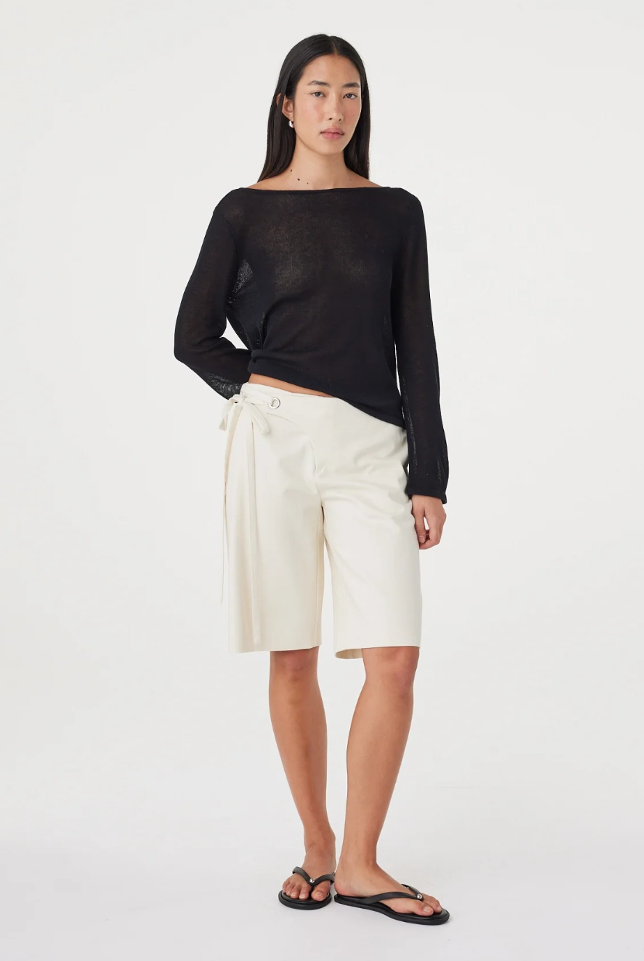 Nia Longsleeve Top - Black