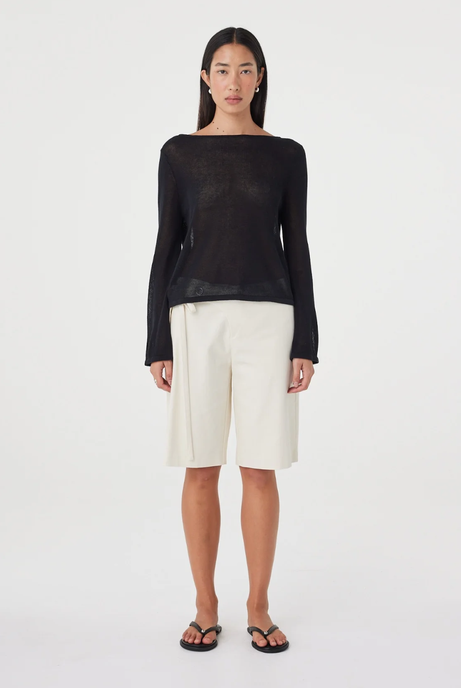 Nia Longsleeve Top - Black