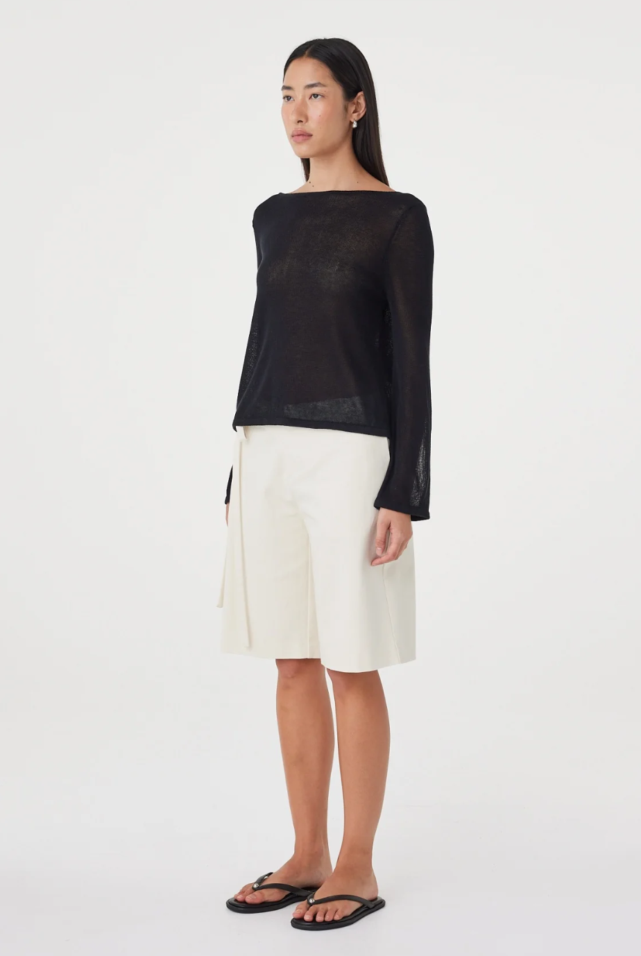 Nia Longsleeve Top - Black