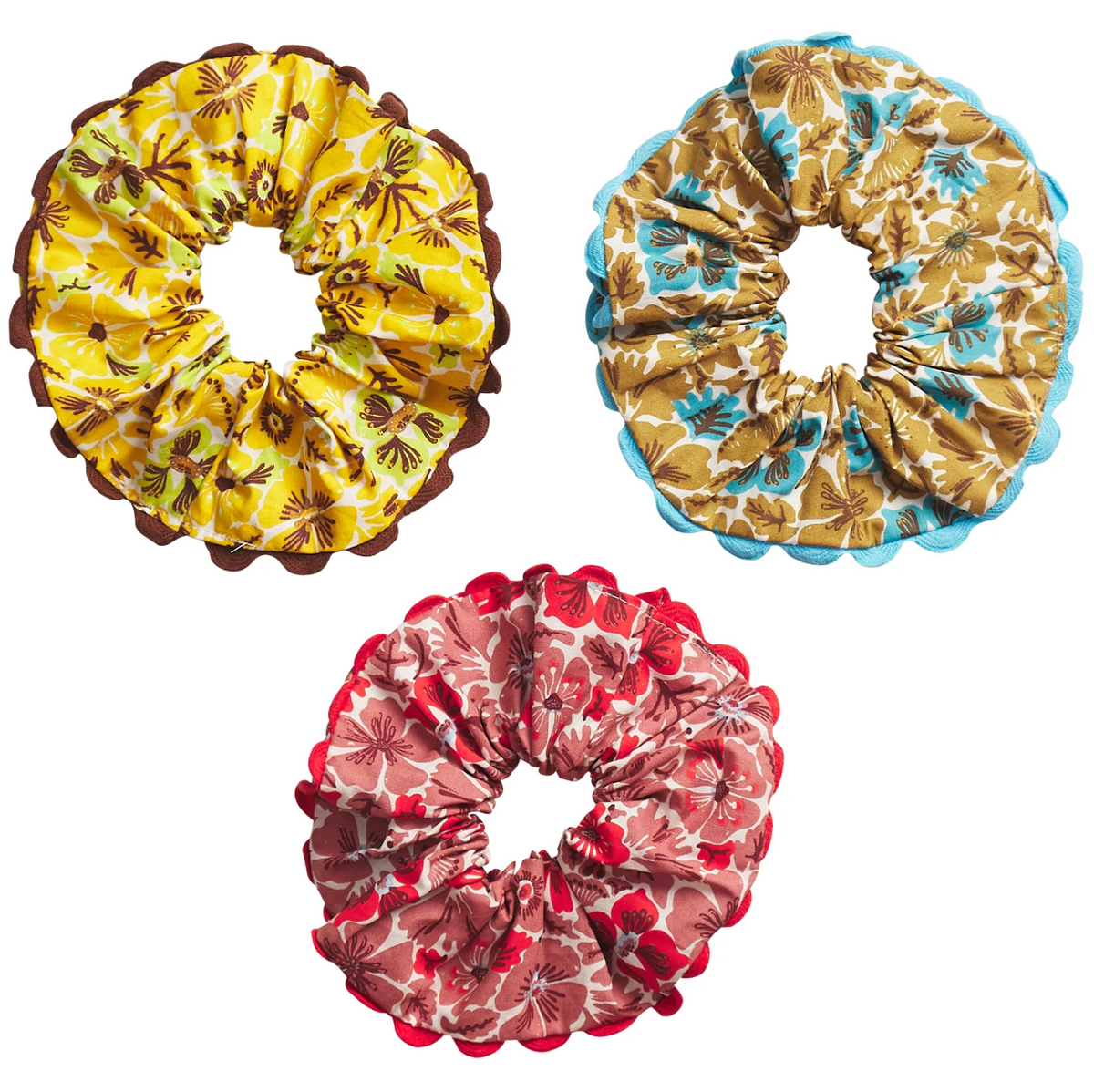 Magnolia Cotton Scrunchie Set
