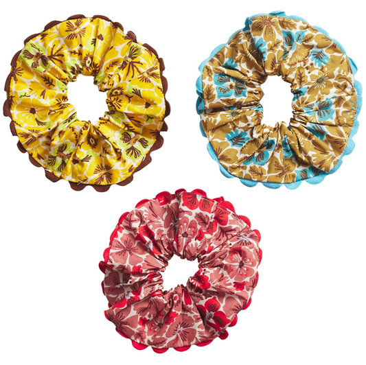 Magnolia Cotton Scrunchie Set