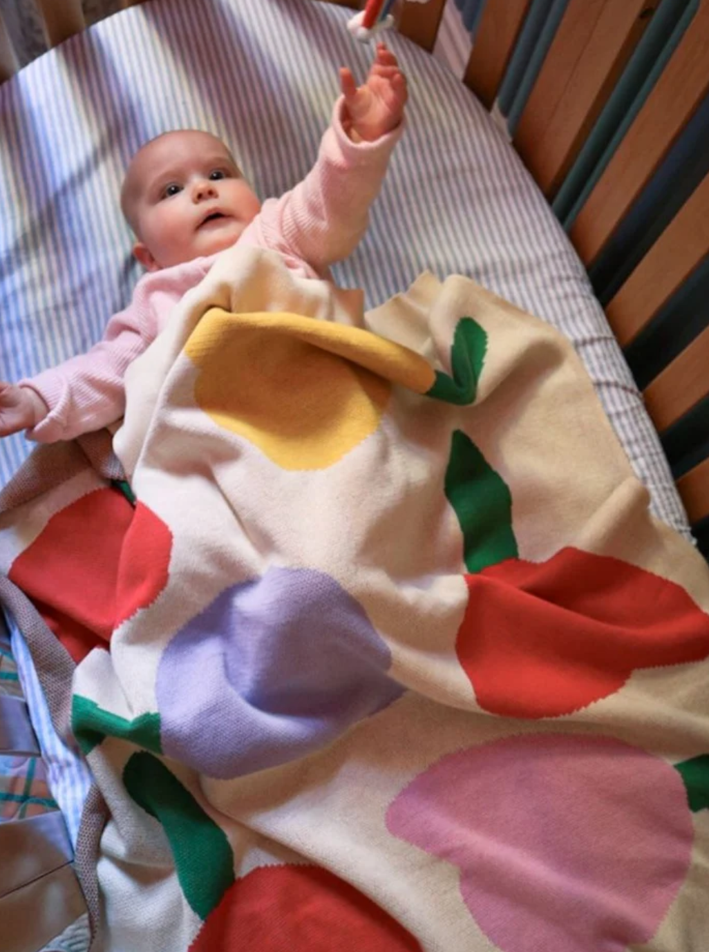 Forget Me Not Knitted Baby Blanket