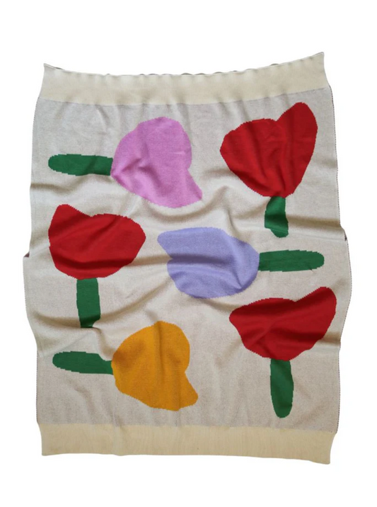 Forget Me Not Knitted Baby Blanket
