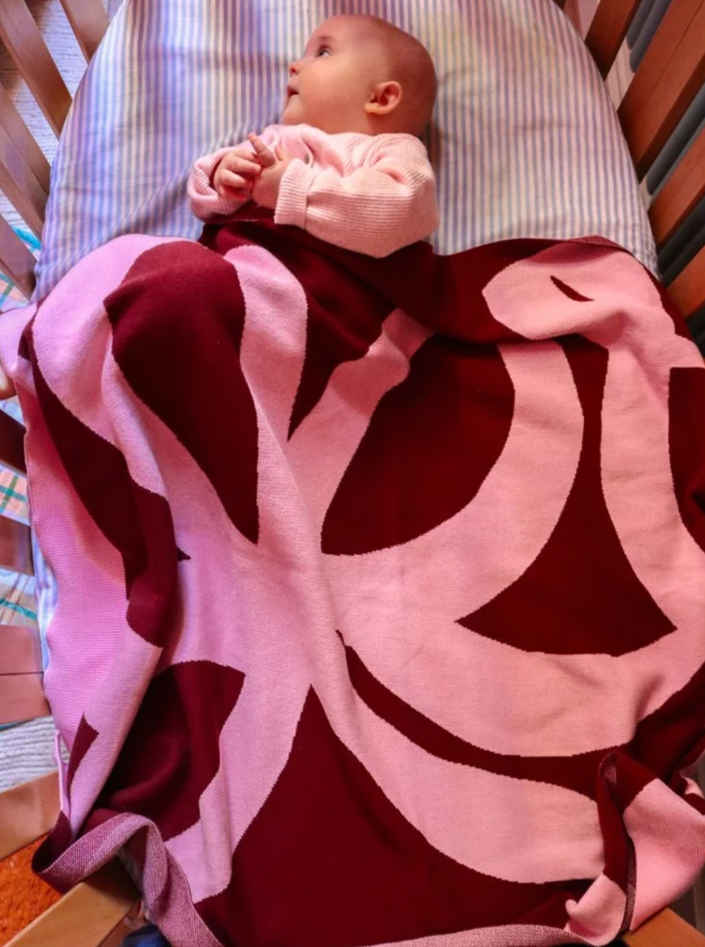 Ribbon Knitted Baby Blanket