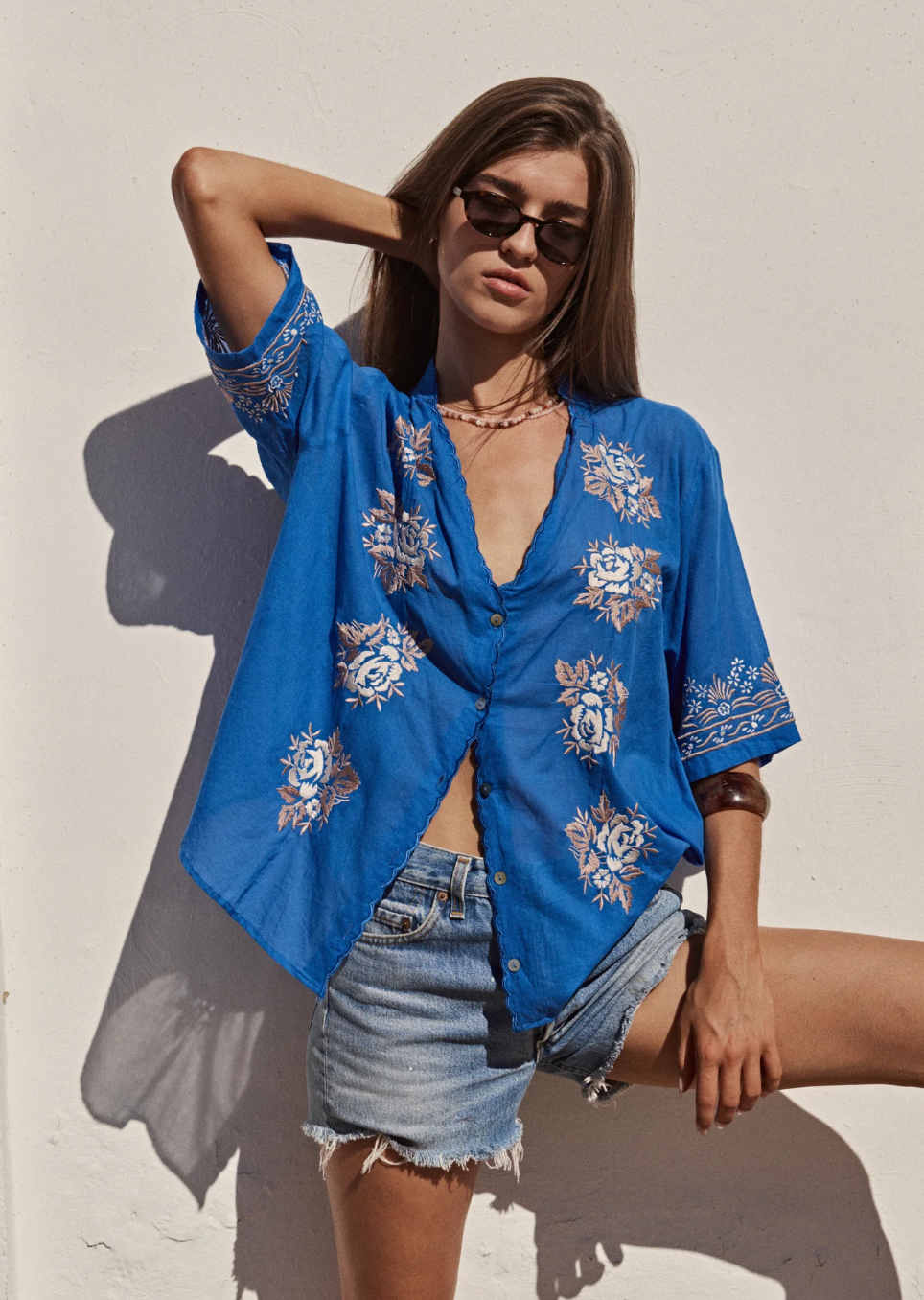 Rosalie Blouse - Cobalt