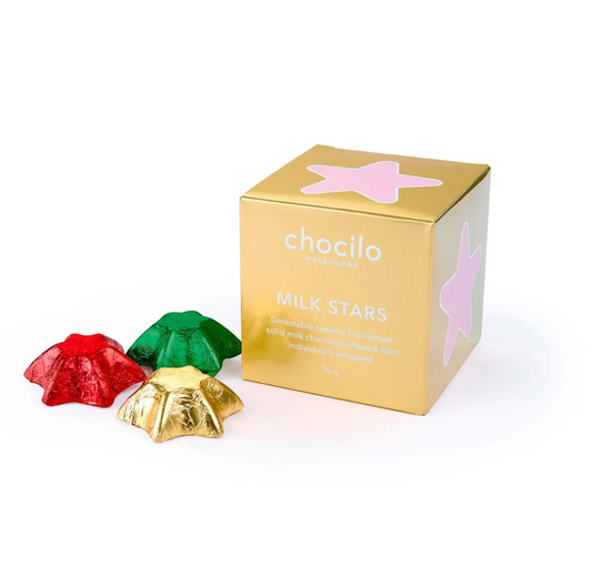 8 Milk Chocolate Stars Gift Cube - 50g