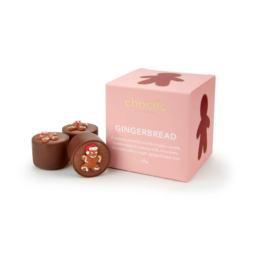 3 Christmas Gingerbread Milk Chocolates Gift Cube - 40g