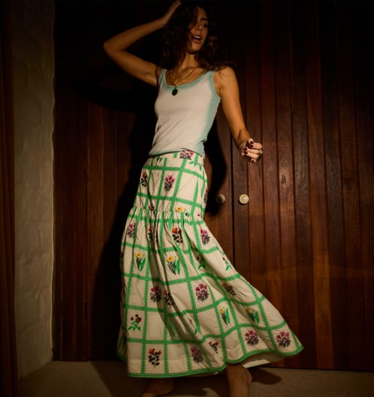 Florina Maxi Skirt - Porcelain