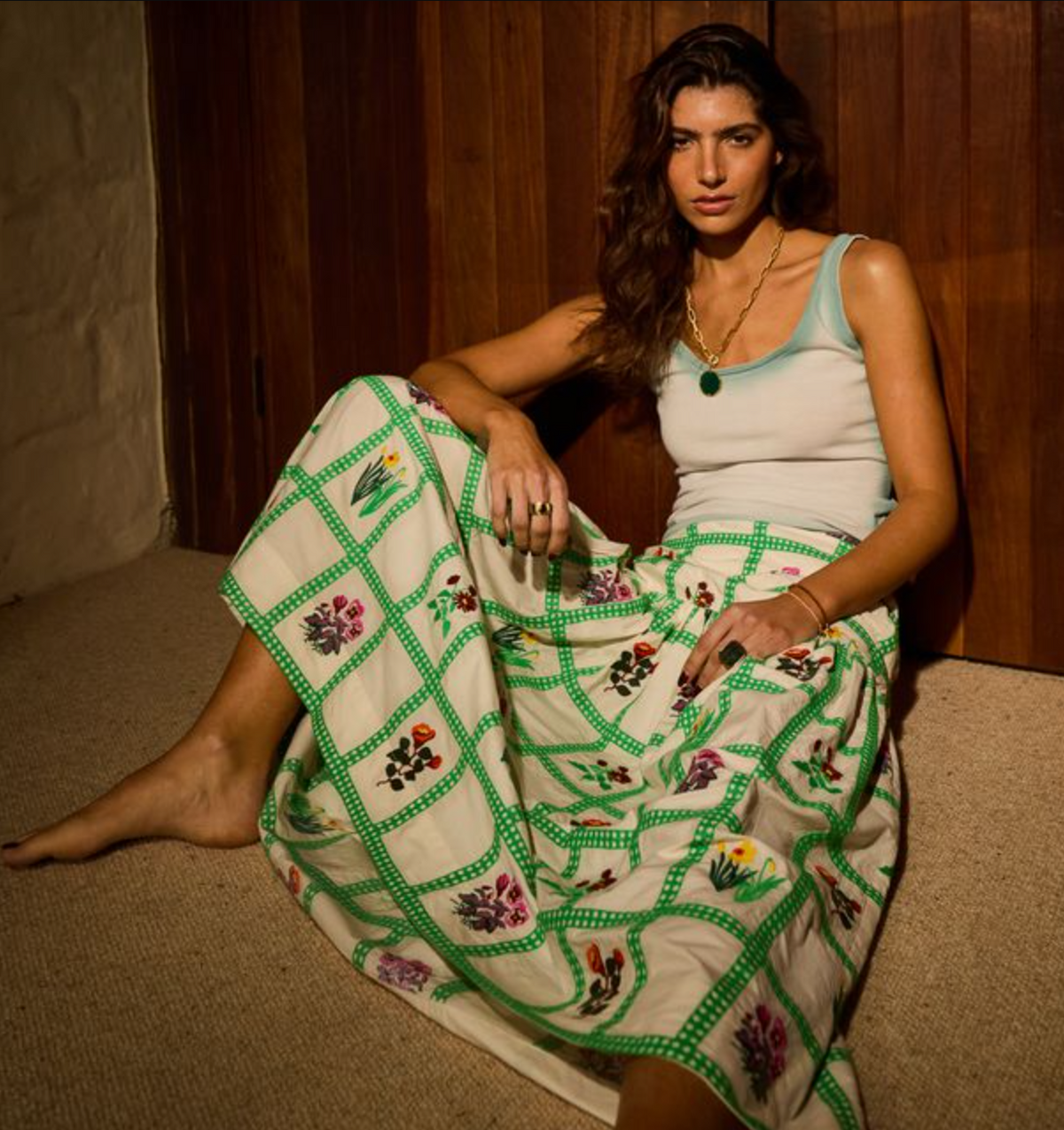 Florina Maxi Skirt - Porcelain