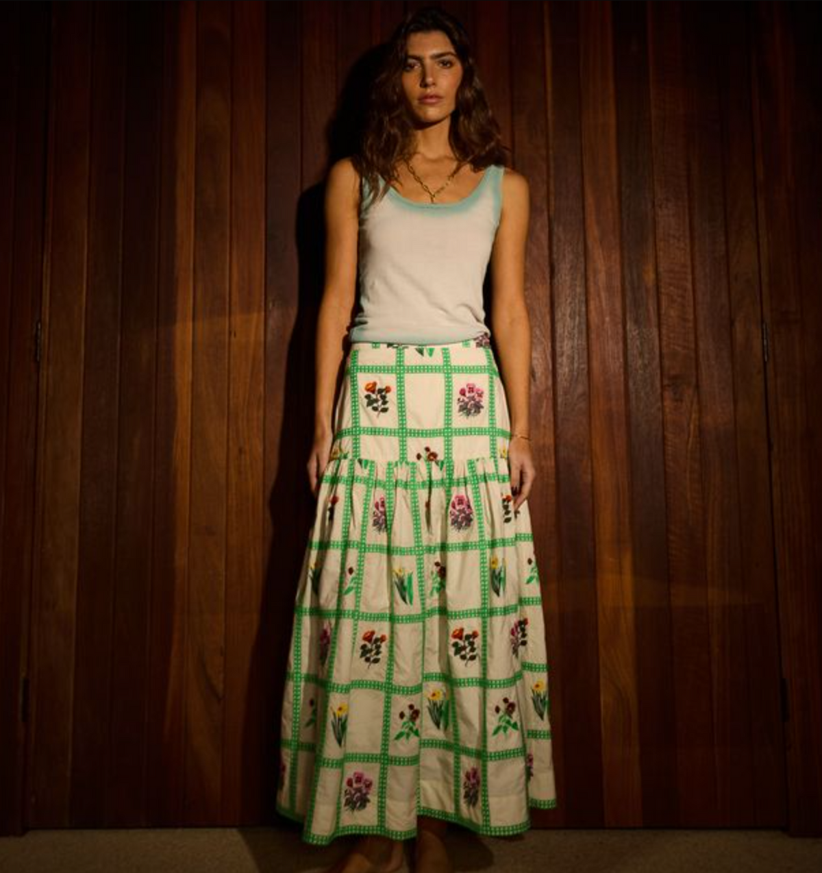 Florina Maxi Skirt - Porcelain