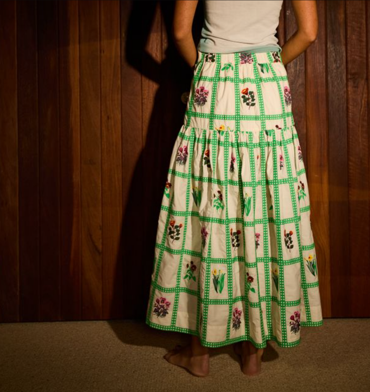 Florina Maxi Skirt - Porcelain