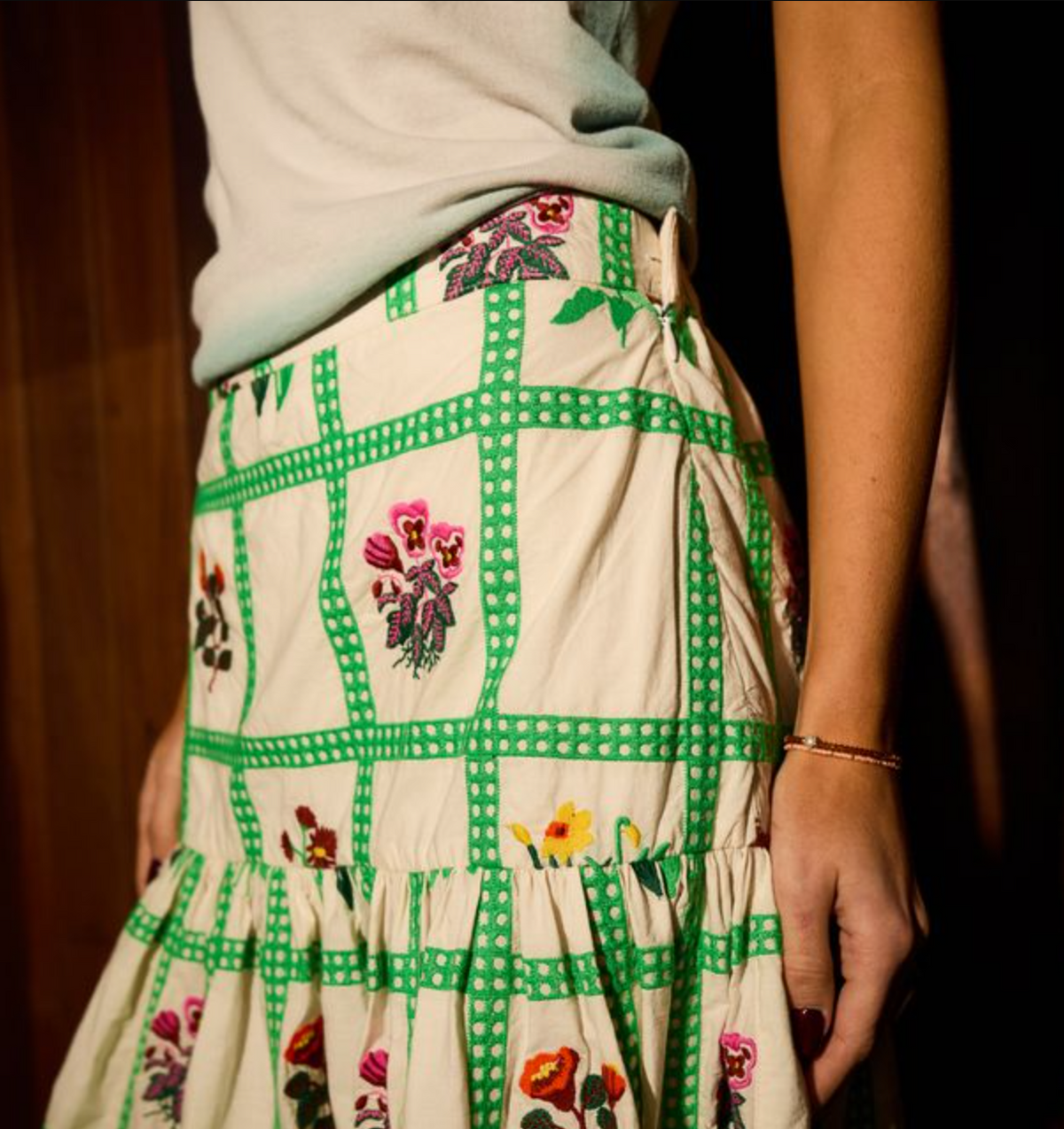 Florina Maxi Skirt - Porcelain
