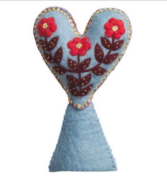 Delilah Felt Heart Tree Topper