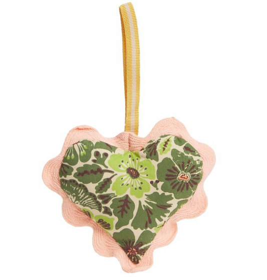 Magnolia Cotton Heart Decoration - Cactus Green