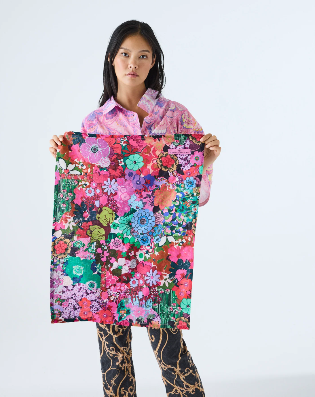 Kip & Co x Romance Was Born Flower Power Tea Towel