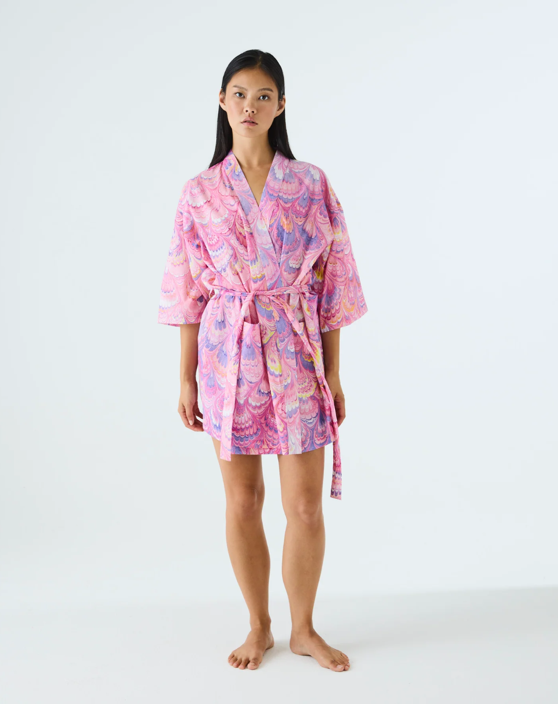 Kip & Co x Romance Was Born Cosmic Marble Organic Cotton Mini Robe