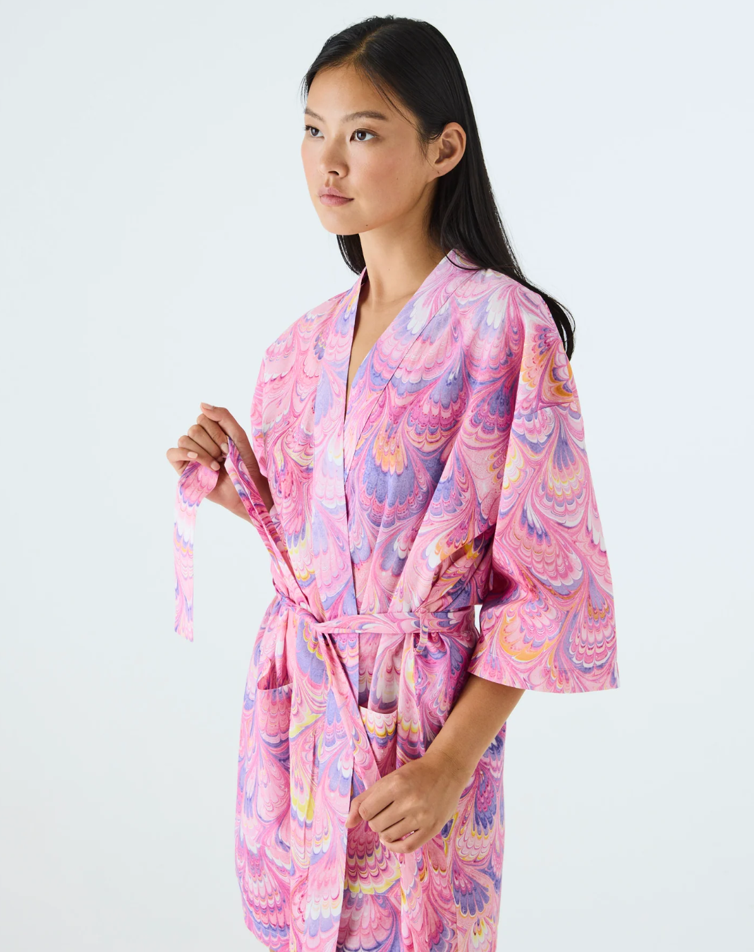 Kip & Co x Romance Was Born Cosmic Marble Organic Cotton Mini Robe