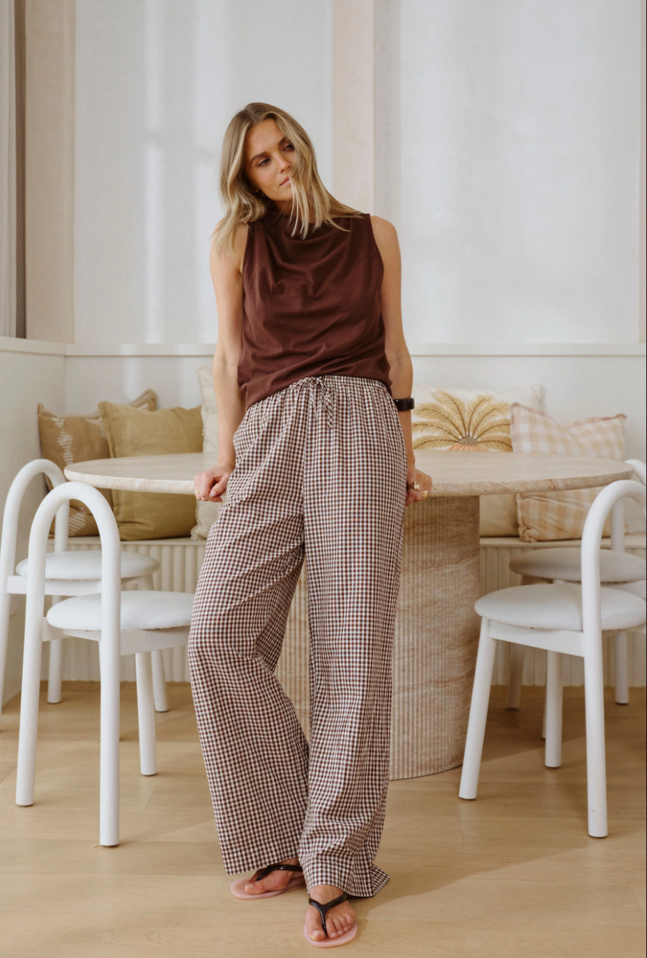 Resort Pant - Chocolate Gingham