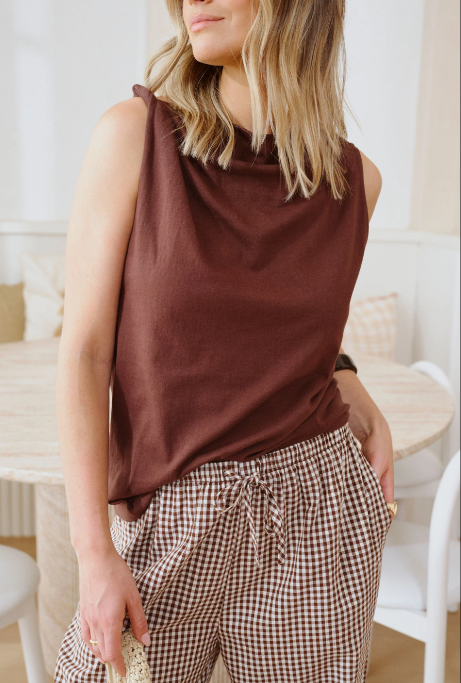 Resort Pant - Chocolate Gingham