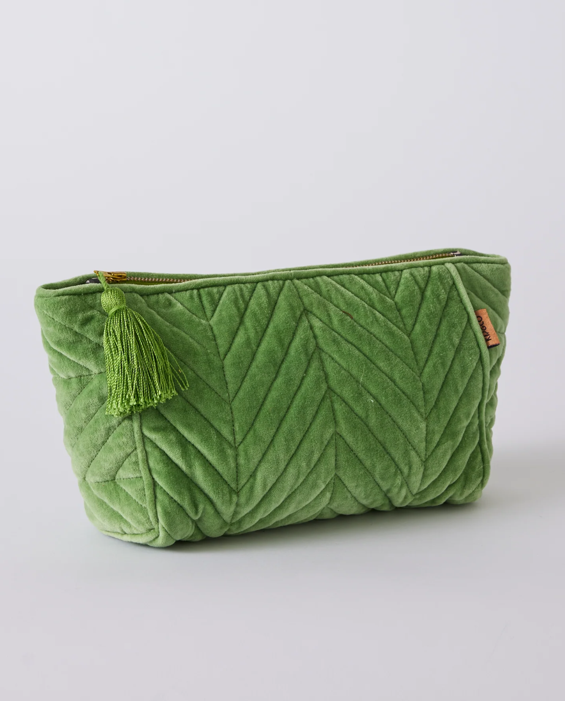 Pesto Velvet Toiletry Bag